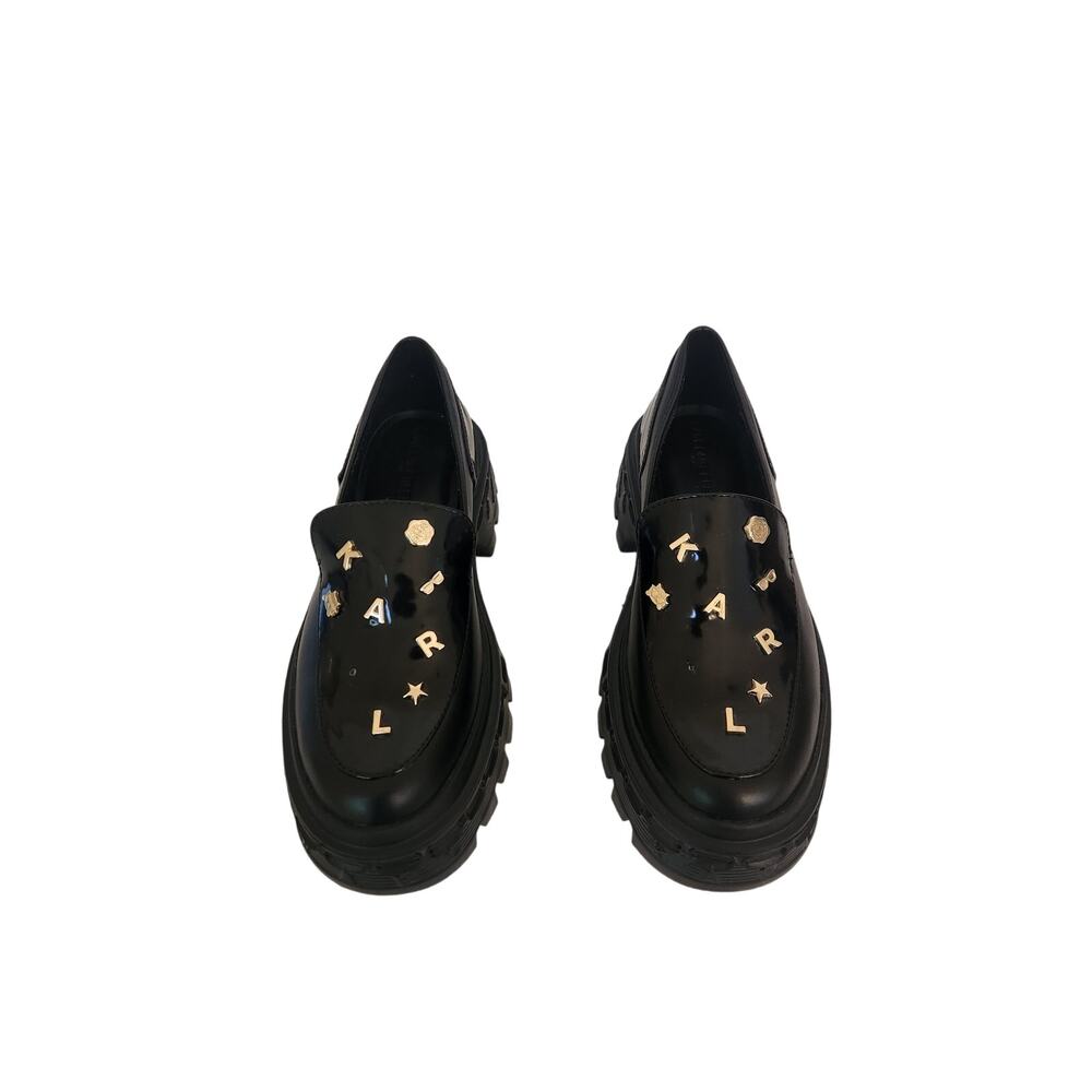 Karl Lagerfeld Paris Women's Laylah Loafer Flats Black 6.5 *flaw